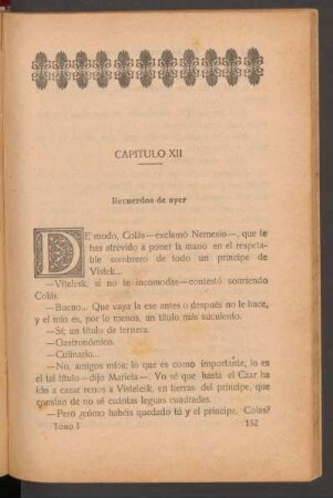 Capítulo XII - Recuerdos de ayer