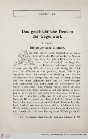 1. Kapitel: Die psychische Distanz