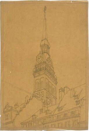ohne Verfasserangabe; München; St. Peter, Turm - Perspektive