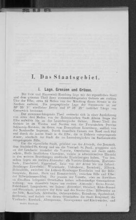 I. Lage, Grenzen und Grösse.