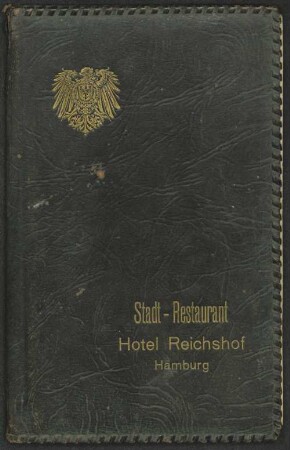 Wein-Karte / Stadt-Restaurant, Hotel Reichshof, Hamburg