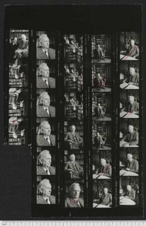 Kontaktabzüge von Porträtaufnahmen Karl Jaspers