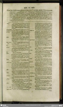 Elenchus Auctorum plerorumque, tàm Veterum, quàm Recentiorum Alphabeticus, quorum Cognomina Abbreviata in Indice continentur, eorúmque Scripta Botanica ad quaelibet Plantarum Nomina pro Auctoritate citantur ...