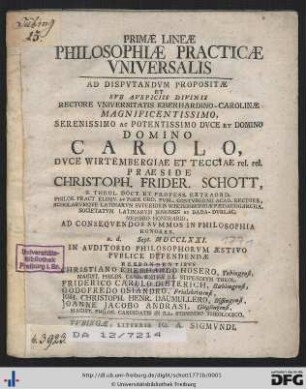 Primae Lineae Philosophiae Practicae Universalis