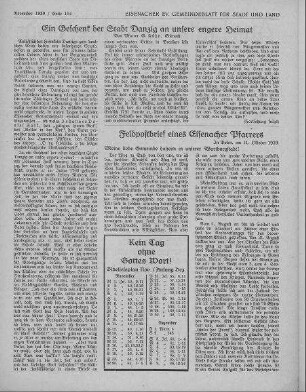 Feldpostbrief eines Eisenacher Pfarrers