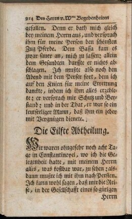 Die Eilfte Abtheilung.