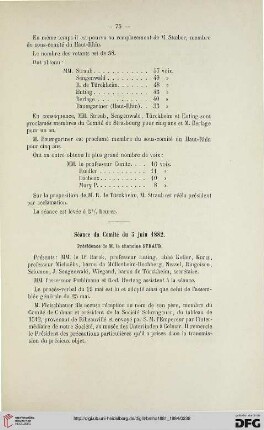 Séance du Comité du 5 juin 1882