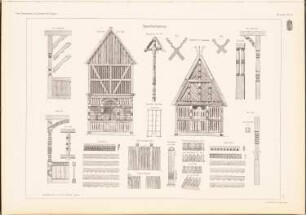 Speicherbauten in Kroatien: Ansichten, Details (aus: Das Bauernhaus in Österreich-Ungarn, hrsg.v. Ingenieur- und Architektenverein, 1906)