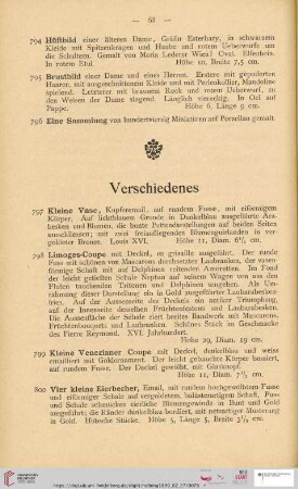 Verschiedenes (Nr. 797-818)