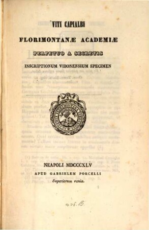 Inscriptionum Vibonensium specimen
