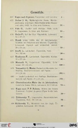 Gemälde (Nr. 671-696)