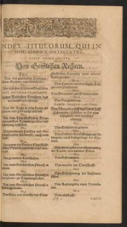 Index Titulorum Qui In Hoc Libro Continentur