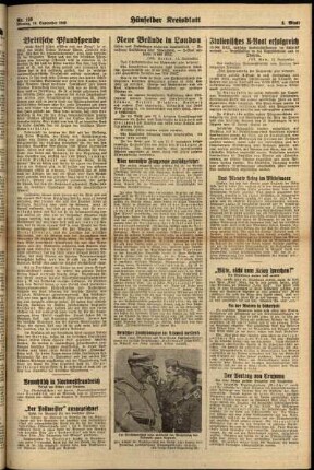 Zweite Ausgabe vom Montag, den 16. September 1940.