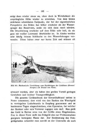 Mechanische Vorrichtung zum Hochbringen der Goldkiese (Brown's Scraper) am Strand von Nome.