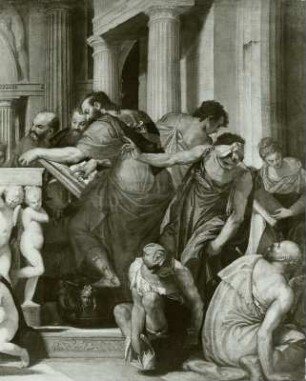 Die Darstellung im Tempel : Veronese, Paolo: Die Darstellung Jesu im Tempel. Um 1555/1560. Öl auf Leinwand; 186 x 417 cm. Dresden: Gemäldegalerie Alte Meister 223