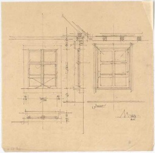 Döllgast, Hans; Marktsteft (Bayern); Gemeindehaus - Fenster (Schnitt)