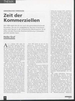 Grenzenloses Fernsehen: Zeit der Kommerziellen