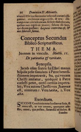 86-94, Conceptus Secundus Biblico-Scripturisticus.