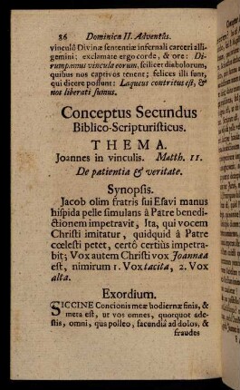 86-94, Conceptus Secundus Biblico-Scripturisticus.