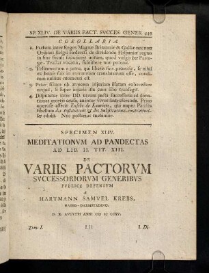 449-457, 44. De Variis pactorum successoriorum ...