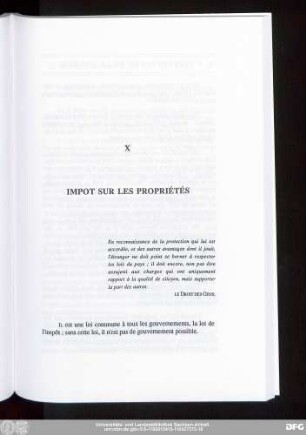 X Impot Sur Les Propriétés