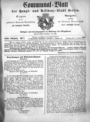 1867,1: No. 1, 6. Januar 1867