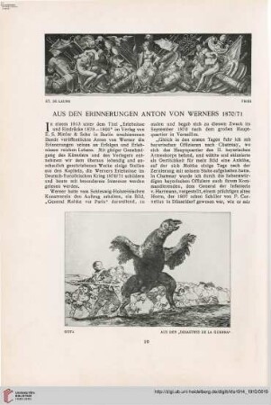 30: Aus den Erinnerungen Anton von Werners 1870/71