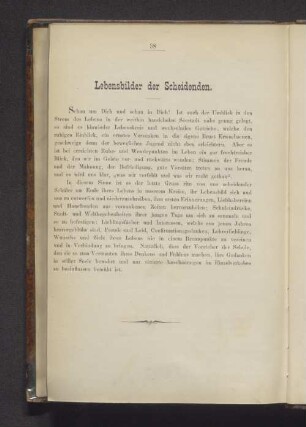 Lebensbilder der Scheidenden.