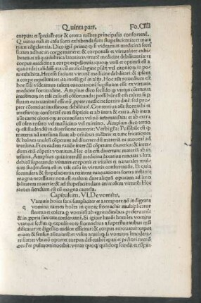 Capitulum. VI. De vomitu.