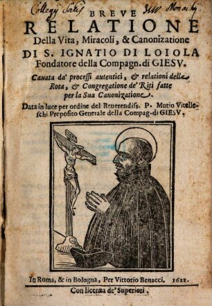 Breve Relazione della Vita ... di S. Ignatio di Loiola