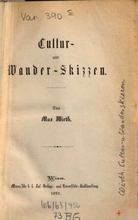Cultur- und Wander-Skizzen