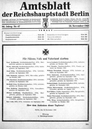 1943,47: Nr. 47, 24. November 1943