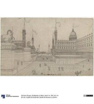 Stadtplatz am Meer
