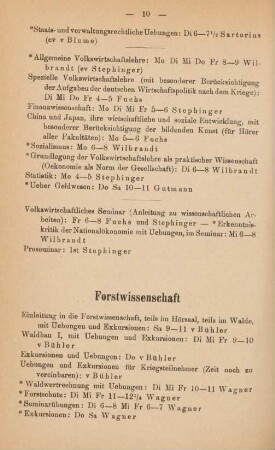 10, Forstwissenschaft