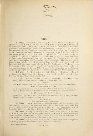 Fürst Bismarck : Regesten zu einer wissenschaftlichen Biographie des ersten Deutschen Reichskanzlers, 2