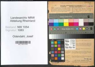 Entnazifizierung Josef Odendahl , geb. 23.07.1894 (Stadtinspektor)