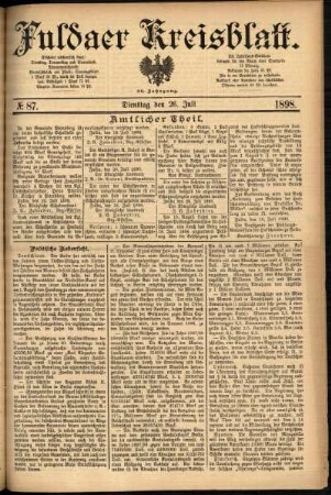 Ausgabe vom Dienstag, den 26. Juli 1898.