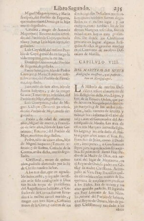 Capitulo VIII. Del martyrio de nueve religiosos nuestros, que padecieron en Nangasaqui