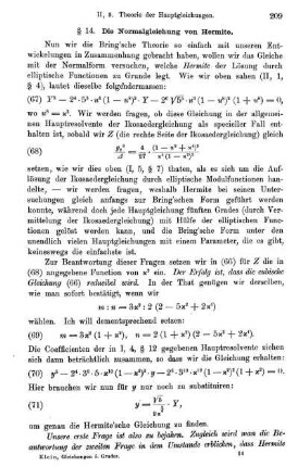 § 14. Die Normalgleichung von Hermite.