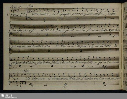 [Recitativo con Coro:] Cari amici
