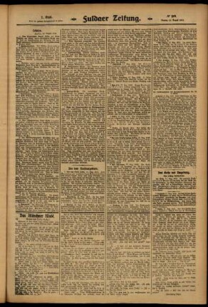 Zweite Ausgabe vom Montag, den 18. August 1913.