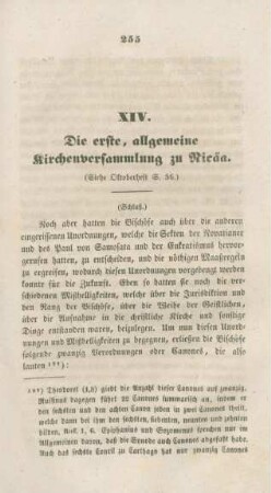 255-277 Die erste, allgemeine Kirchenversammlung in Nicäa : Schluß