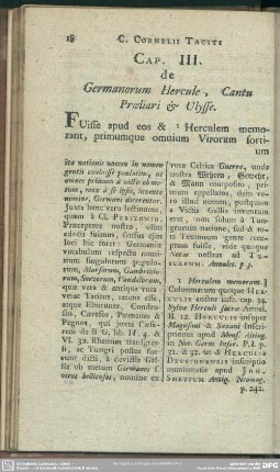 Cap. III. de Germanorum Hercule, Cantu Proeliari & Ulysse