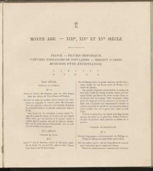 Moyen Âge. - XIIIe, XIVe et XVe siècle - France. - Figures historiques. Costumes nobiliaires et populaires. - Sergent d'armes. Musiciens d'une ménestrandie.