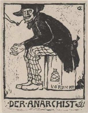 Der Anarchist - Blatt 1 der Mappe "Kleine Holzschnitte"