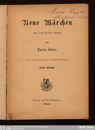 Neue Märchen von einer Mutter erdacht