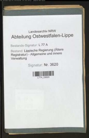 Nach-Wahl von Landtagsabgeordneten im 1., 2. und 6. Wahlbezirk (Ämter Detmold, Horn, Lage und Sternberg)