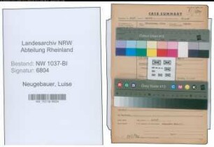 Entnazifizierung Luise Neugebauer , geb. 00.00.0000 (Postsekretaerin)