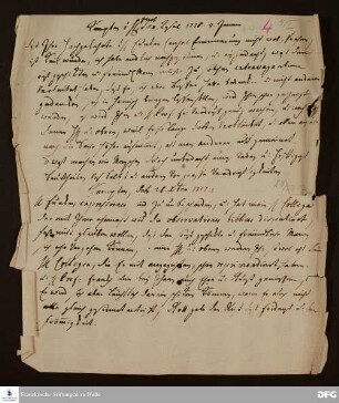 Auszug zweier Briefe von Jacob Kessel an [Unbekannt].