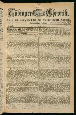 2. Dezember (Nro. 270) - 4. Dezember (Nro. 272)